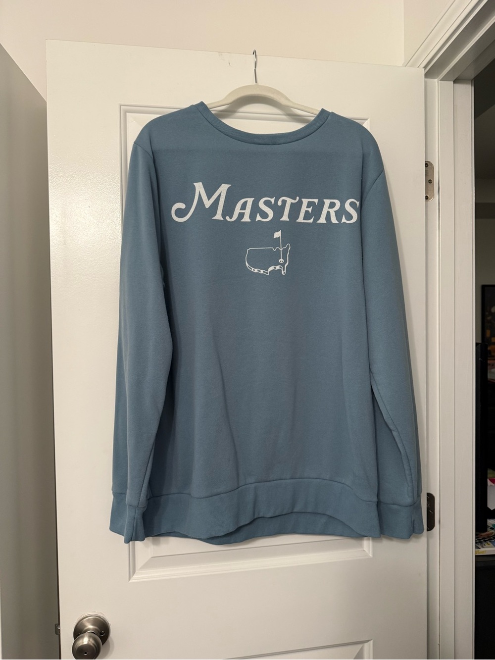 Masters Light Blue Crewneck Sweatshirt with White Logo